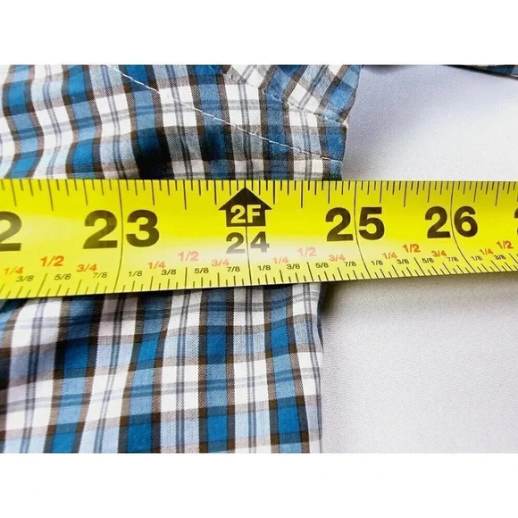 Billy Reid Standard Cut Size 2XL Men's Green White Burgundy Trim Spread Collar - Picture 2 of 11